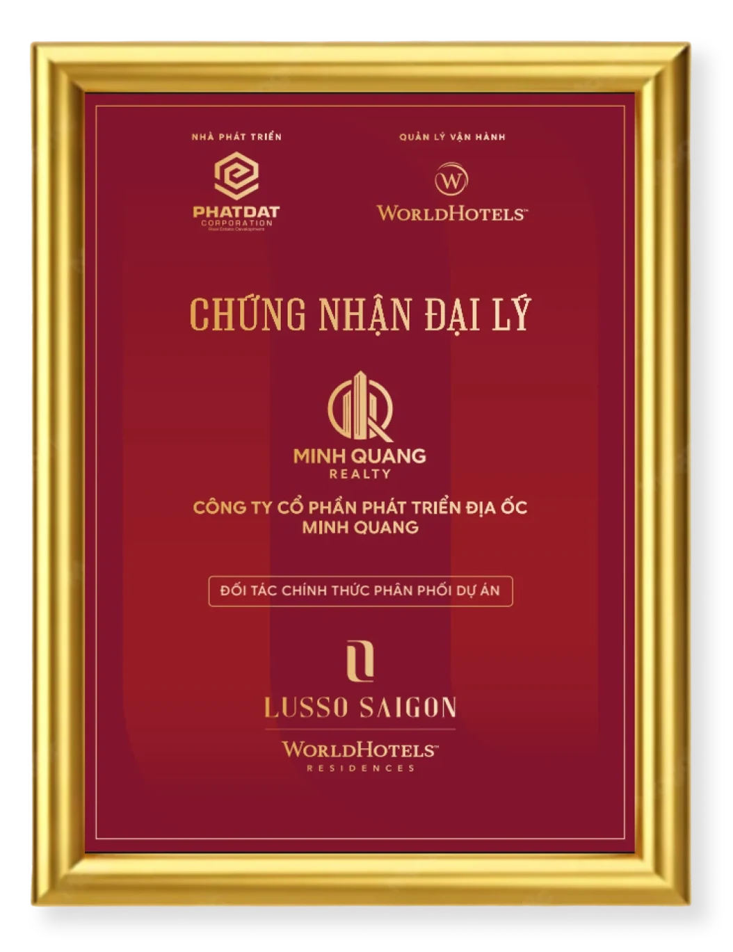 Đối tác chính thức phân phối dự án Lusso Saigon