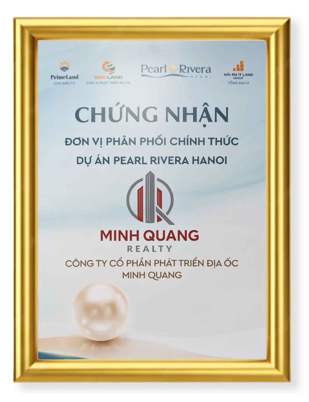 Đơn vị phân phối chính thức dự án Pearl Rivera Hanoi