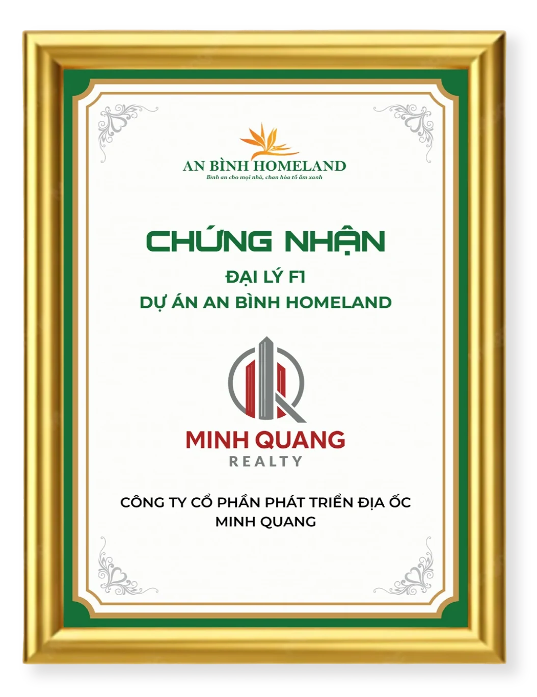 Đại lý F1 dự án An Bình Homeland