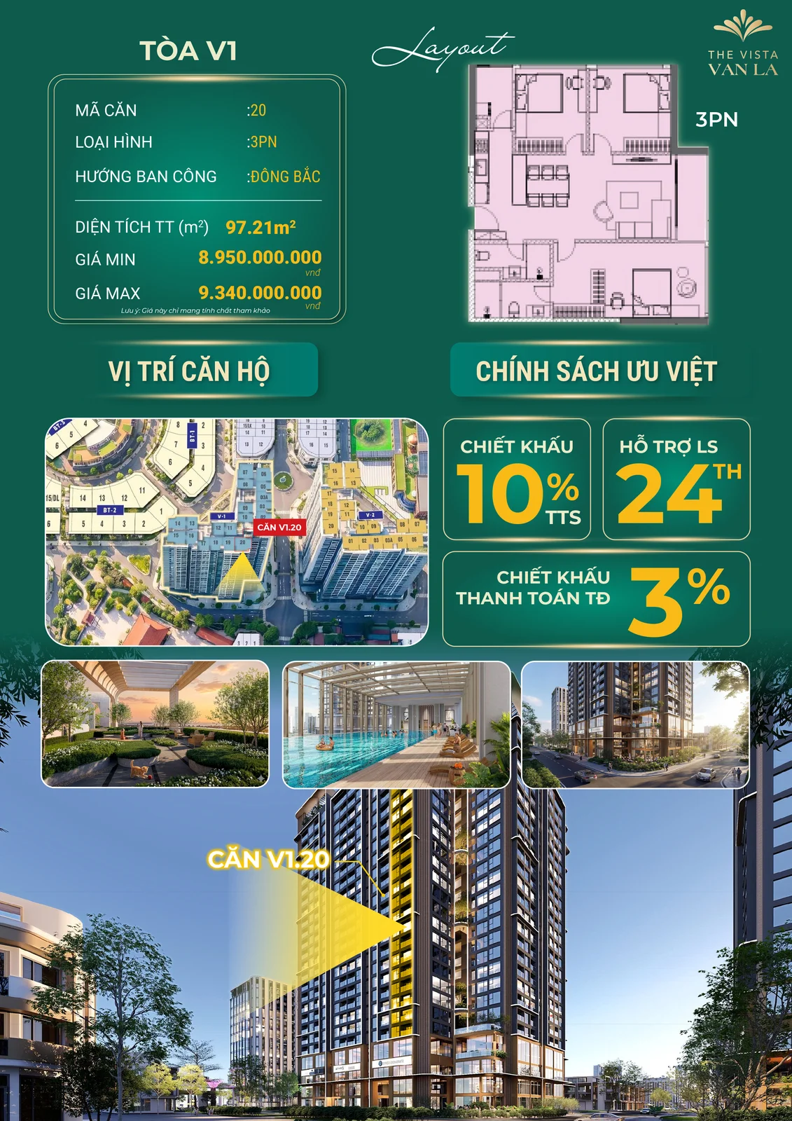 Layout Căn Hộ V1.20 The Vista Vạn La